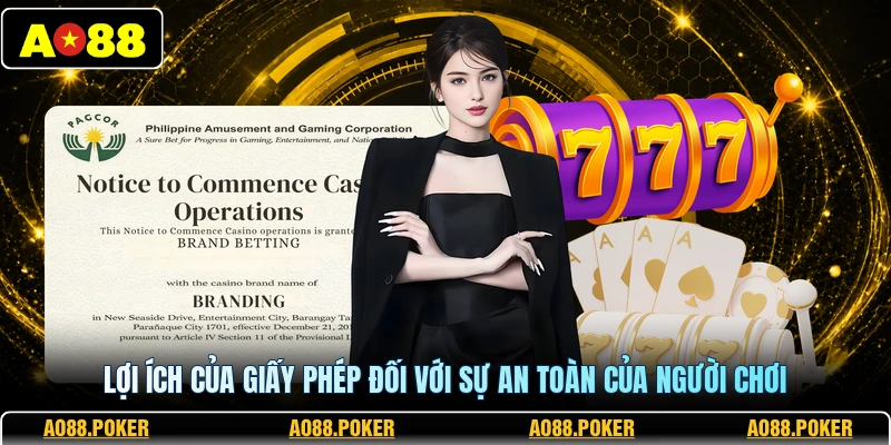 Giấy Phép Hoạt Động 3 Lợi ích của giấy phép đối với sự an toàn của người chơi